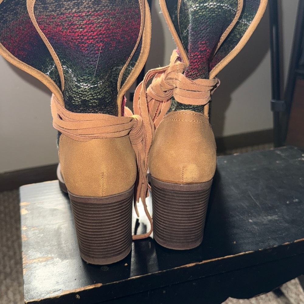 Sugar Tan and Multicolor Ankle Boots - Picture 4 of 6